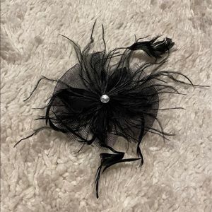 NWT Black Feather Headpiece